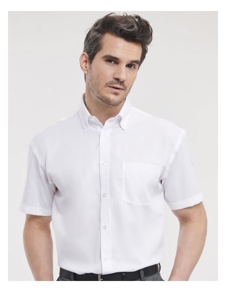 RUS-0R957M0-Men's Short Sleeve Classic Ultimate Non-Iron Shirt 2